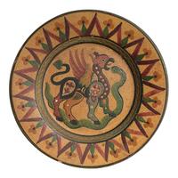 Piatto in terracotta Montopoli Etruria grifone
