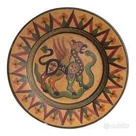 Piatto in terracotta Montopoli Etruria grifone