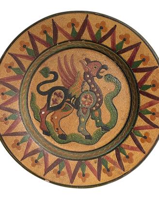 Piatto in terracotta Montopoli Etruria grifone