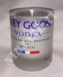 Porta Candela Bicchiere Vaso Bottiglia Vodka Grey