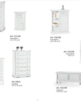 Mobili in stile arte povera noce bianco decapè