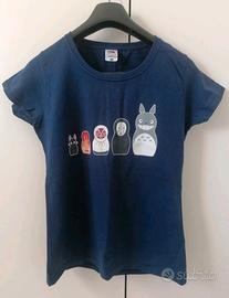Maglia Donna Blu Film Miyazaki Tg.S. Totoro.