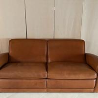 Divano di Baxter in pelle bovina marrone