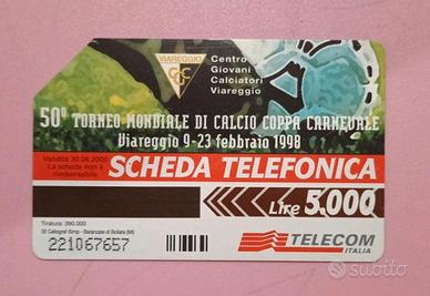 Scheda da collezione Torneo di Viareggio 1998