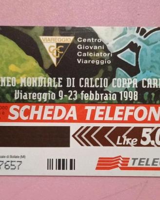 Scheda da collezione Torneo di Viareggio 1998