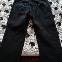 Armani jeans in velluto nero a coste fini