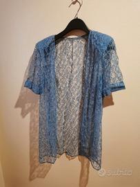 Coprispalle sartoriale di pizzo azzurro
