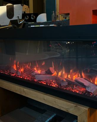 Camino Elettrico con produzione di aria calda