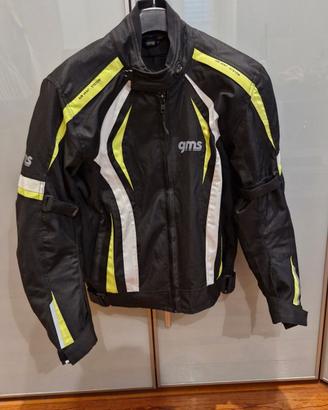 Giubbotto moto GMS nero/bianco/giallo tg. XS