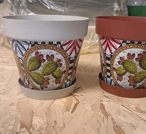 Vasi con decorazioni diametro 18 cm