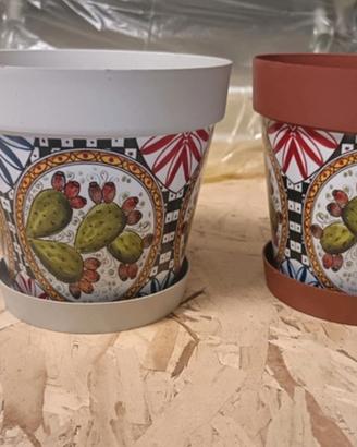 Vasi con decorazioni diametro 18 cm