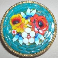 Spilla vintage con micromosaico