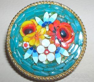 Spilla vintage con micromosaico