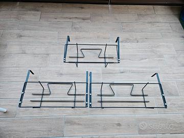 Set di 3 appendi vasi per il balcone con supporto