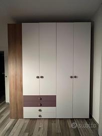 armadio e libreria per stanza ragazze/bambine