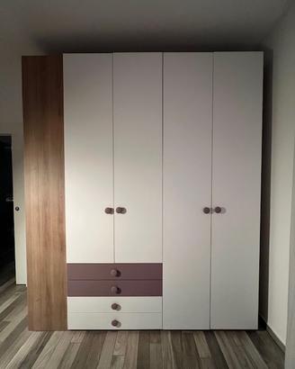 armadio e libreria per stanza ragazze/bambine