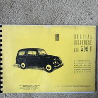 Libretto Manutenzione Fiat Berlina Belvedere 500c