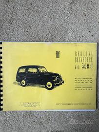 Libretto Manutenzione Fiat Berlina Belvedere 500c