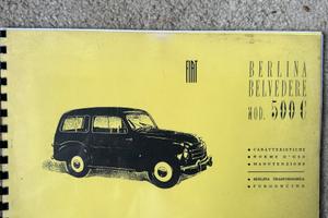 Libretto Manutenzione Fiat Berlina Belvedere 500c