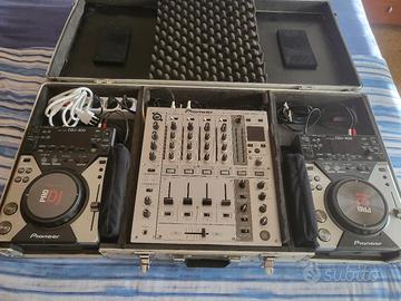 SetPIONEER 2 cdj 400 con mixer Djm 700  +case