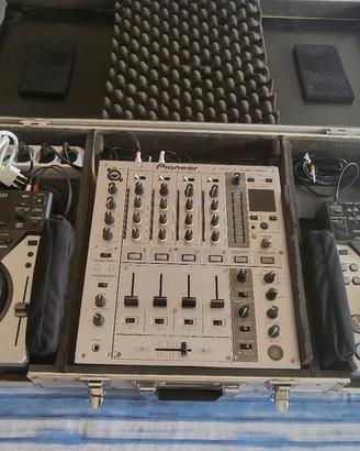 SetPIONEER 2 cdj 400 con mixer Djm 700  +case