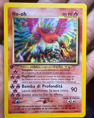 Pokemon Ho-oh first edition rara