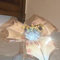 Centrotavola d' arredo vintage Vetro Colorato Soff