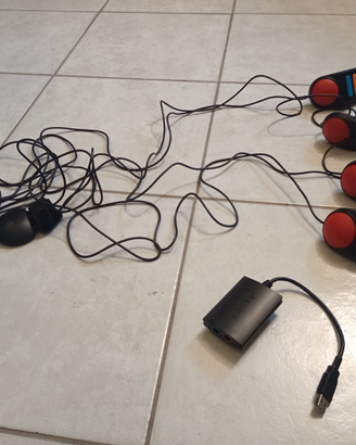 Console PS2 + vari gamepad +pulsantiera buzz