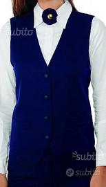Gilet cameriere unisex ISACCO barman blu, bordeaux
