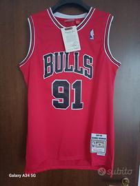 Maglia NBA Chicago Bulls Dennis Rodman taglia L