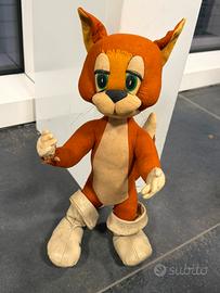 Bambola peluche tom gatto con gli stivali anni 50