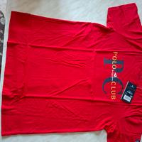 tshirt rossa polo club tg L