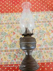lampada vintage a petrolio fine 800 inizi 900