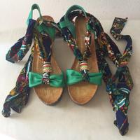 Sandali con zeppa donna ,numero 38