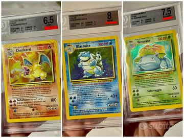 Pokemon BGS - Charizard, Blastoise, Venusaur - ITA