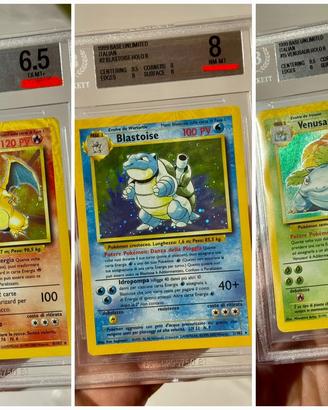 Pokemon BGS - Charizard, Blastoise, Venusaur - ITA