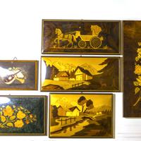Quadri in legno di Intarsio sorrentino anni 70