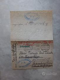 Feldpostbrief Lettera Frau a Ufficiale Tedesco WW1