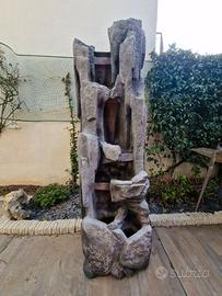 Fontana a cascata per giardino con led