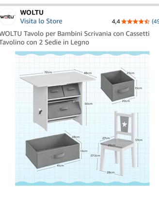 Tavolo e 2 sedie