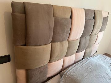 Letto in alcantara con materasso
