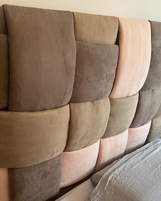 Letto in alcantara con materasso