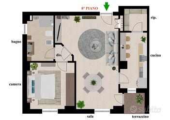 Bilocale locato zona Ospedale Riuniti