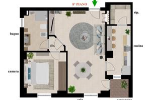 Bilocale locato zona Ospedale Riuniti