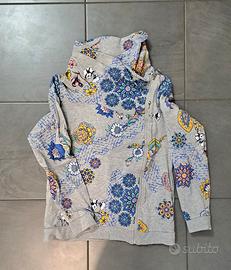 Felpa donna particolare con zip asimmetrica