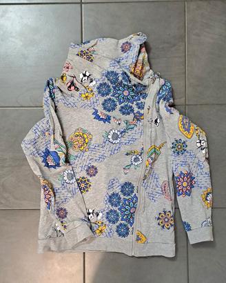 Felpa donna particolare con zip asimmetrica