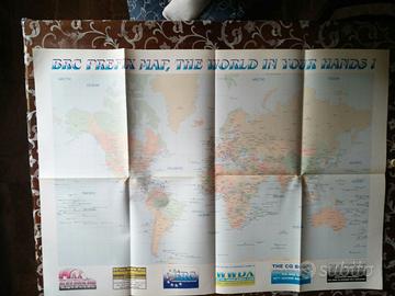 MAPPA prefissi CB radioamatori DX'ERS,BRC 70×100