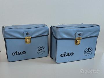 borse originali ciao piaggio grigio celeste 