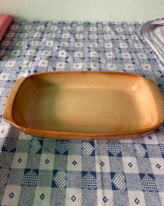 Teglia da forno in terracotta colore marrone