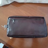 Beauty case uomo in pelle nuovo